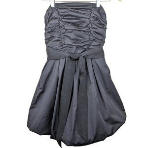 Bedo Black Strapless Bubble Dress Small